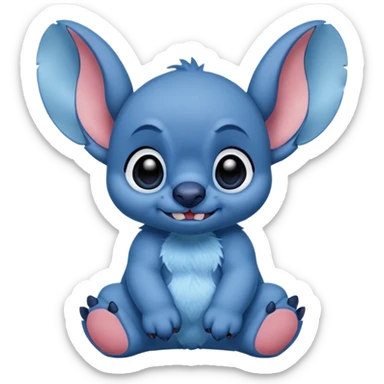 Stitch sentado sticker