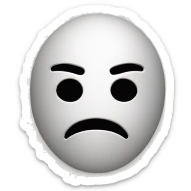 Sad face with happy mask sticker