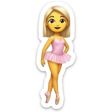 Ballet girl in swimsuit sticker