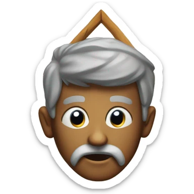 create a rhombus shaped character that looks old sticker