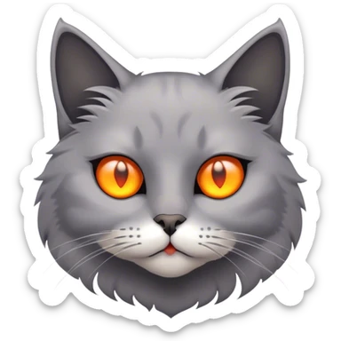 Cat smoldering and posing for photo shoot sticker