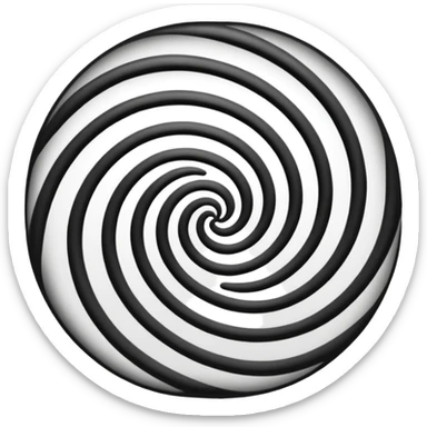 Make a hypnosis black and white spiral sticker