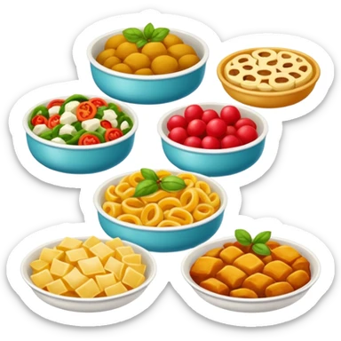 High resolution of a food dishes sticker