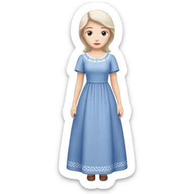 Renaissance Caucasian women long modest dress sticker