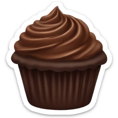 Chocolate cupcake sticker