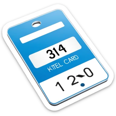 hotel key card with room number sticker