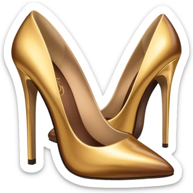 Metallic 24k gold and mocha brown womens shoes sticker