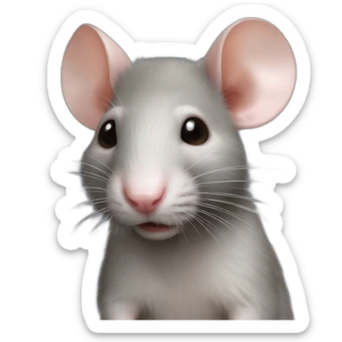 hyper realistic rat human sticker