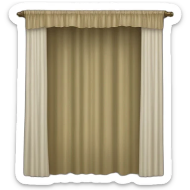 Part open curtain sticker