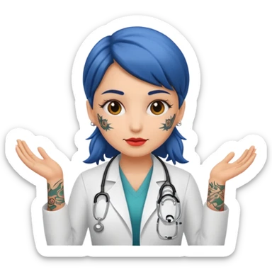 tattooed doctor girl sticker