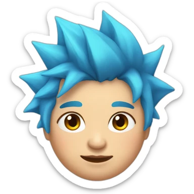Older fat lesbian Chilean very short spiky bright blue hair sticker