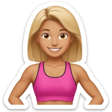 Chica fitness sticker