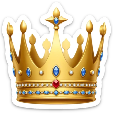 A emoji of the Crown of the King of England, ensure that is as realistic as possible  sticker