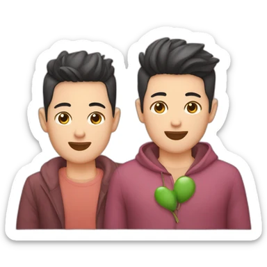 A Sichuanese gay couple sticker