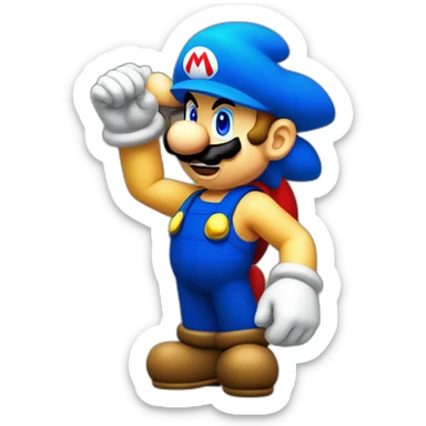 mario bros ssj3 sticker