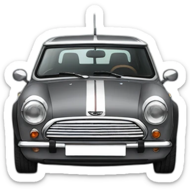 grey mini clubman with stripes and dark window sticker