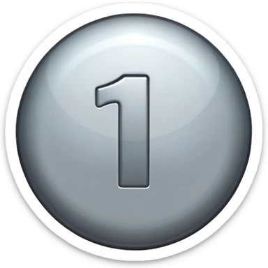 NUMER 1 IN SILVER sticker