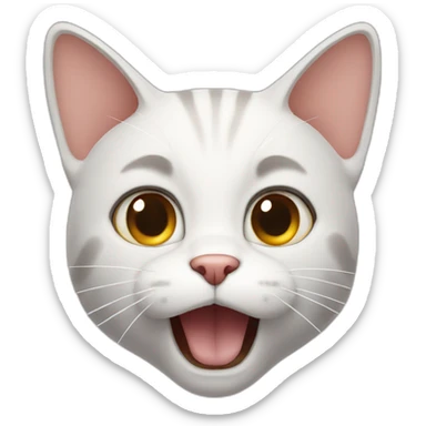 cat in shock sticker
