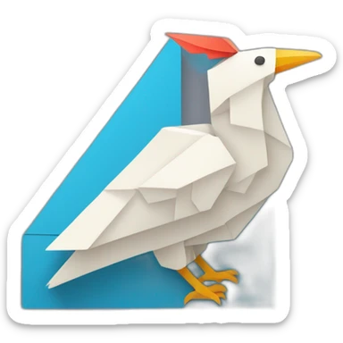 roc mythical bird tangram sticker