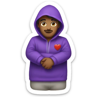 Morado corazón  sticker