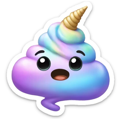 Unicorn poop sticker