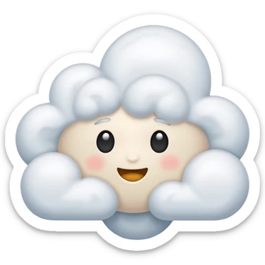 Thinking cloud sticker