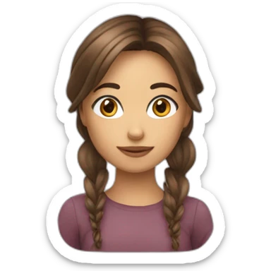 Fille qui s'appelle célia cheveux bruns yeux marrons sticker