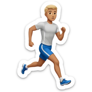 hombre caminando haciendo ejercicios con camisa atletico buena forma sticker