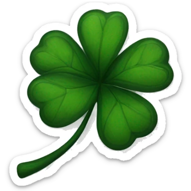 black five leaf clover sticker