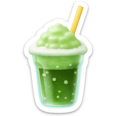 Matcha with tapioca boba sticker
