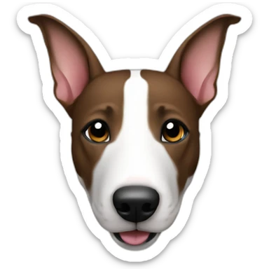 Dog bullterrier black sticker