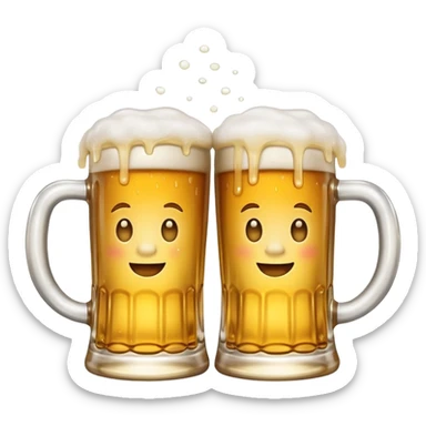 beer mugs cheers sticker