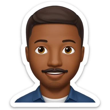 michael b jordan with mustache sticker