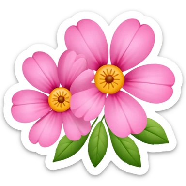 Pink flowers sticker