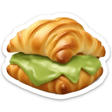 Pistachio croissant sticker