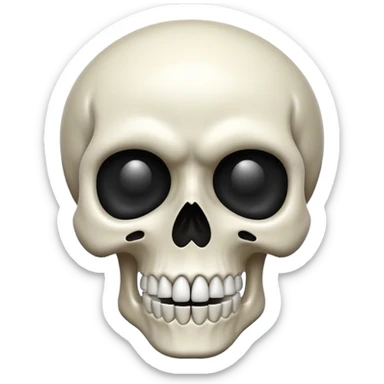 Make a ios shocking skull smoji sticker