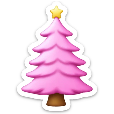 Pink christmas tree sticker