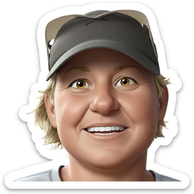 smiling boy in outdoor hat sticker