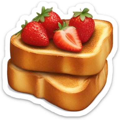 French toast with strawberries  sticker