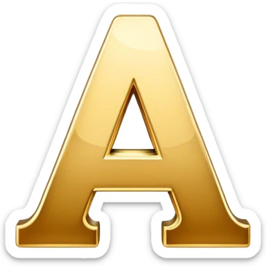 Letter A sticker