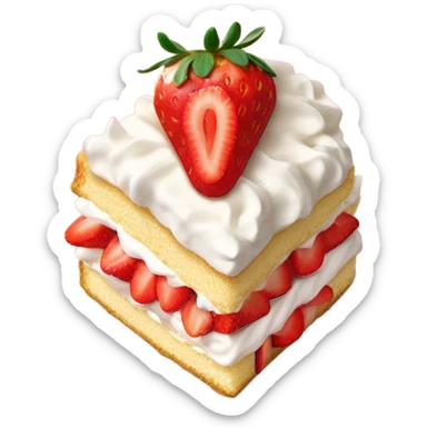 slice of strawberry shortcake  sticker