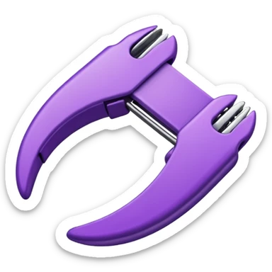 Purple hair claw clip sticker