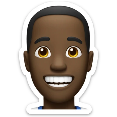 A black cubby man light in complexion light skinned laughing out  sticker