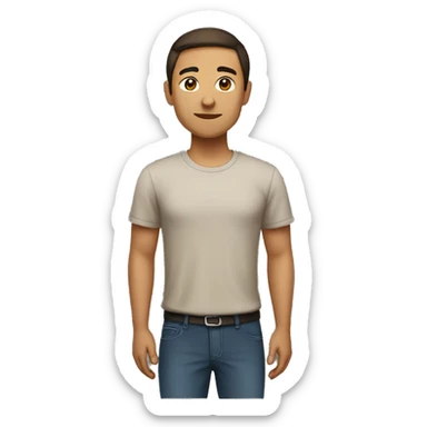 Light brown Eurasian standing. His face and back is dark brown sticker