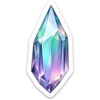 iridescent nebula crystal shard sticker