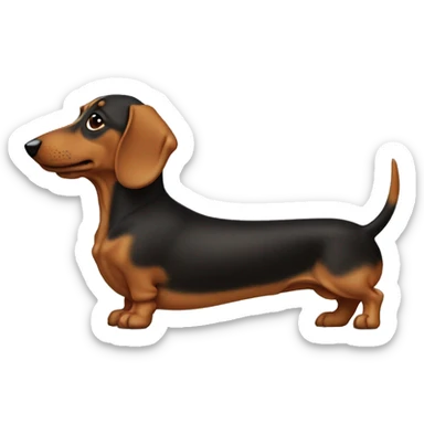 Wiener dog from the side  sticker