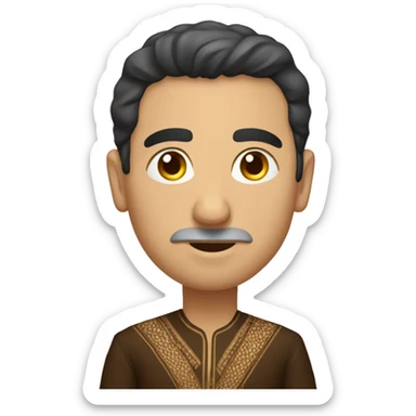 Turkmen man reaslistic sticker