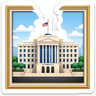 US Embassy building png.  looks realistic sticker