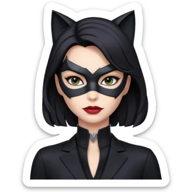 Catwoman with open hair sticker