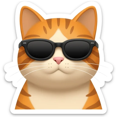 Cat with sunglasses sticker